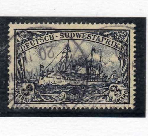 GERMAN SOUTH WEST AFRICA 1901 YACHT DEFIN SET OF 13 + SHADE OF 20Pfg VFU. SACC 13-25. CAT R5955.