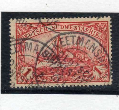 GERMAN SOUTH WEST AFRICA 1901 YACHT DEFIN SET OF 13 + SHADE OF 20Pfg VFU. SACC 13-25. CAT R5955.