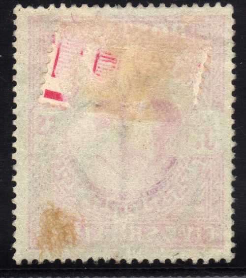GREAT BRITAIN 1902-10 KEVII SOMERSET HOUSE PRINTING 5/- CARMINE FINE USED. SG 318. CAT 200 POUNDS.