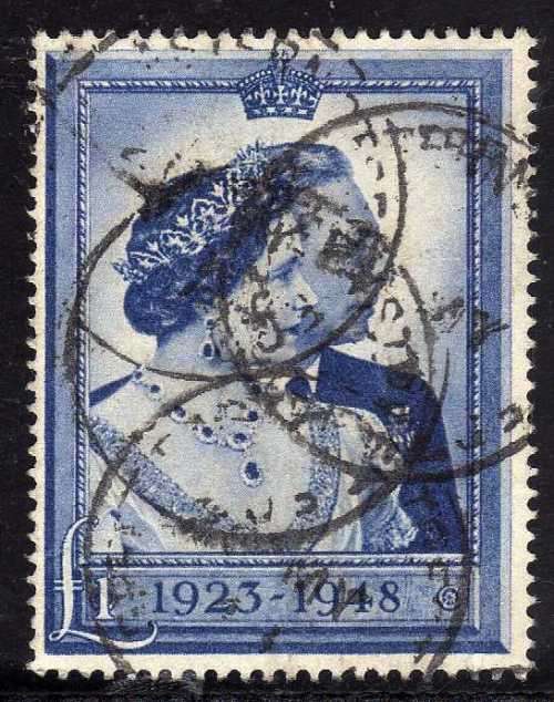 GREAT BRITAIN 1948 SILVER WEDDING SET OF 2 FINE USED. SG 493-4. CAT 40 POUNDS.