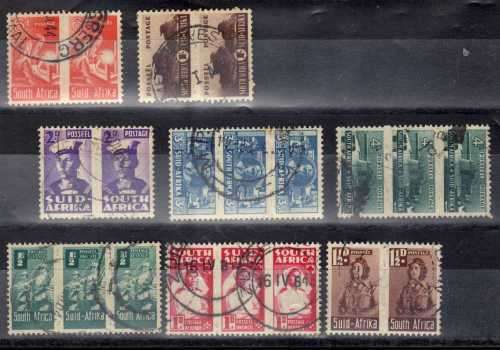 SOUTH AFRICA 1942 SMALL WARS SET OF 8 UNITS VERY FINE USED. SACC 95 - 102. CAT R395.