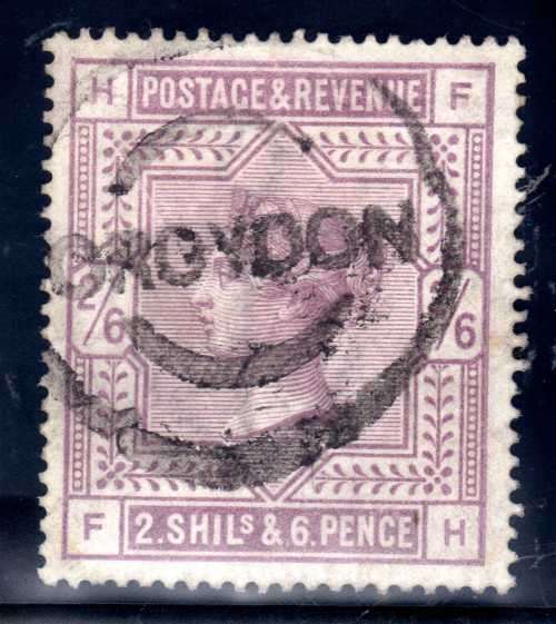 GREAT BRITAIN 1883-84 2/6d LILAC ON WHITE PAPER VERY FINE USED. SG 178. CAT 160 POUNDS.