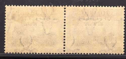 SOUTH WEST AFRICA 1929 2d OFFICIAL PAIR MM WITH "NO STOP" VARIETY. SACC 11a. CAT R100.