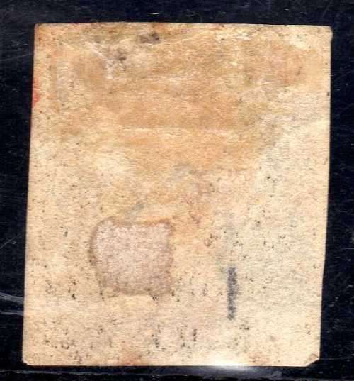GREAT BRITAIN 1840 1d BLACK 3 GOOD MARGINS. RED MALTESE CROSS CANCEL. SG 2. CAT 425 POUNDS.