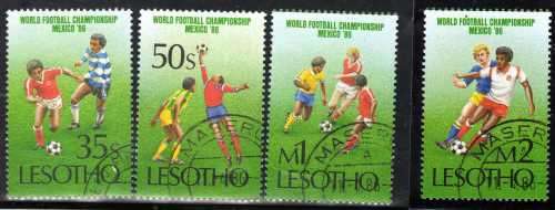 LESOTHO 1986 "SOCCER WORLD CUP MEXICO" SET OF 4 VFU. SG 686-9. CAT 8,50 POUNDS.