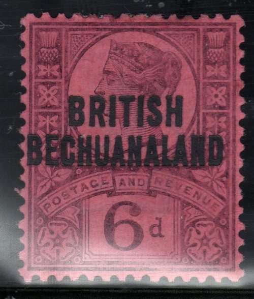 BECHUANALAND 1891/04 GB STAMPS OPTD "BRITISH BECHUANALAND" 6d MOUNTED MINT. SACC 36.  CAT R150.