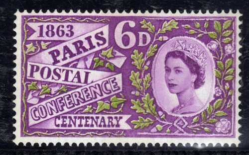 GREAT BRITAIN 1963 "POSTAL CONFERENCE CENT" 6d PHOSPHOR UMM. SG 636p. CAT 6.50 POUNDS.