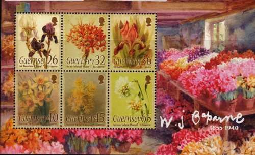 GUERNSEY 2005 "FLOWER PAINTINGS" MINI SHEET UMM. SG MS 1071. CAT 5,50 POUNDS.