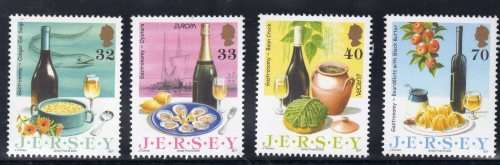 JERSEY 2005 "EUROPA GASTRONOMY" SET OF 4 UMM. SG 1191-1194. CAT 3,75 POUNDS.