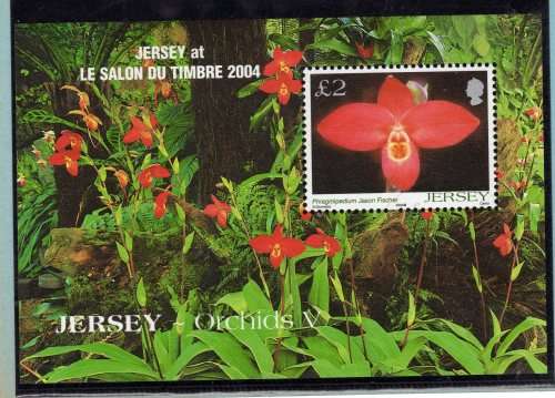 JERSEY 2004 `JERSEY ORCHIDS` (PART 5) 2 POUND MINI SHEET UMM. SG MS 1149. CAT 6,50 POUNDS.