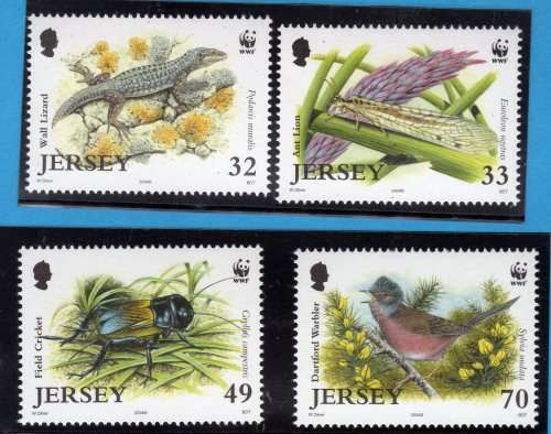 JERSEY 2004 "ENDANGERED SPECIES" SET OF 4 UMM. SG 1158-1161. CAT 6 POUNDS.