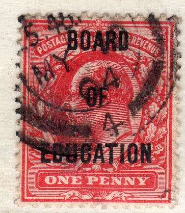 GREAT BRITAIN 1902 KEVII BOARD OF EDUCATION 1d SCARLET VERY FINE USED. SG O84. CAT 40 POUNDS.