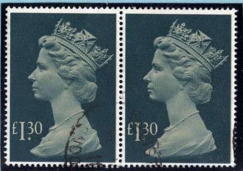 GREAT BRITAIN 3.8.1983 1,30 POUND DEFIN PAIR VFU. SG 1026b. CAT 12 POUNDS.