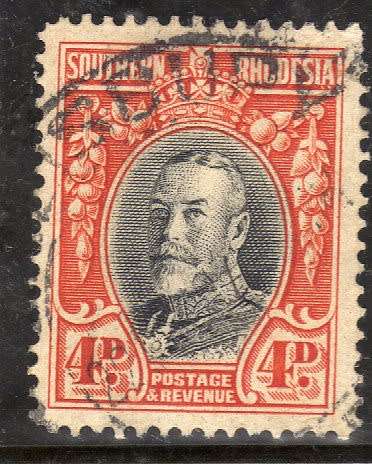 SOUTHERN RHODESIA 1931 DEFIN 4d PERF 14 VFU. SACC 20b. CAT R850.