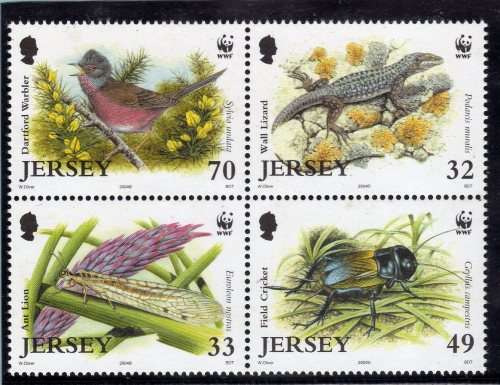 JERSEY 2004 "ENDANGERED SPECIES" SET OF 4 UMM. SG 1158-1161. CAT 6 POUNDS.