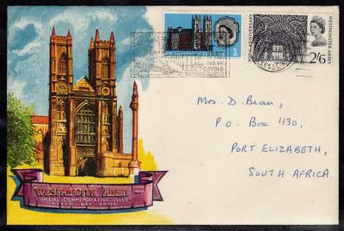 GREAT BRITAIN 1966 "900TH ANNIV OF WESTMINSTER ABBEY" SET OF 2 ORD ON FDC. SG 687-688. CAT 6 GBP.