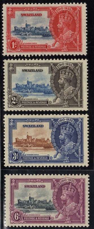 Patross - SWAZILAND 1935 SILVER JUBILEE SET OF 4 LMM. SG 21-24. CAT 8 POUNDS.