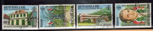 SEYCHELLES 1984 "20TH ANNIV OF PEOPLE'S UNITED PARTY" SET OF 4 VFU. SG 587-90. CAT 5,40 POUNDS.