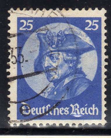 GERMANY 1933 "OPENING OF REICHSTAG IN POTS DAM" 25pf BLUE VFU. SG 492. CAT 30 POUNDS.