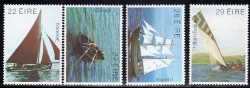 IRELAND 2 SETS UMM. (1) 1982 BOATS. SG 524-27. (2) 1996 NAVAL SERVICE. SG 1013-15. CAT 6,30 GBP.