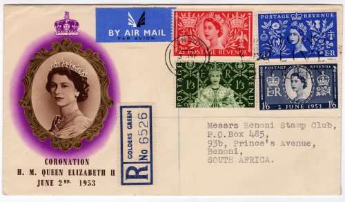 GREAT BRITAIN 1953 CORONATION ILLUSTRATED FDC CLEAN CONDITION. CAT 75 POUNDS.