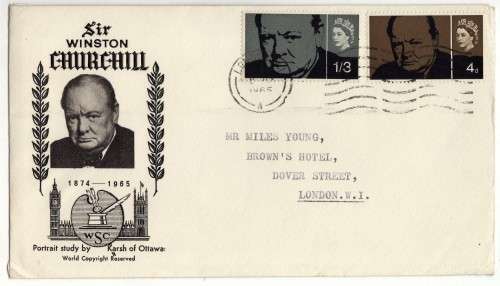 GREAT BRITAIN 1965 "CHURCHILL COMM" SET OF 2 ORDINARY ON FDC VFU. SG 661-662. CAT 7 GBP