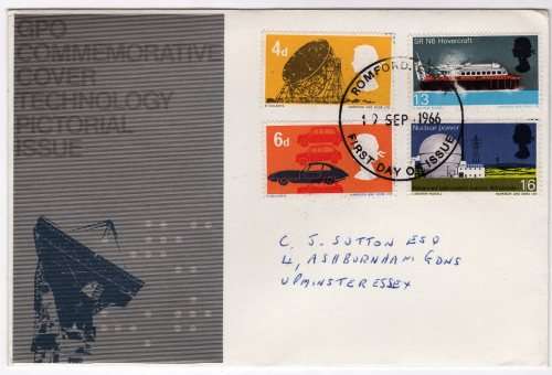 GREAT BRITAIN 1966 "BRITISH TECHNOLOGY" SET OF 4 (ORD) ON FDC. SG 701-704. CAT 5 GBP.