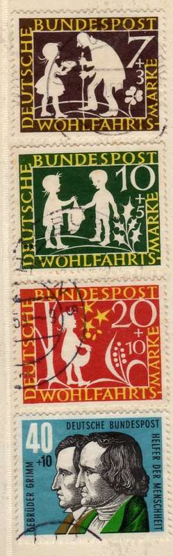 GERMANY WEST 1959 "HUMANITARIAN RELIEF FUND" SET OF 4 VFU. SG 1236-39. CAT 8,30 POUNDS.