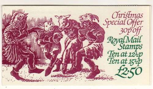 GREAT BRITAIN 10/11/1982 CHRISTMAS BOOKLET UMM. SG Fx5. CAT 10 POUNDS.
