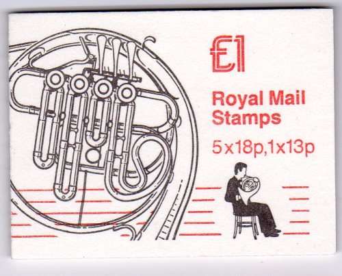 GREAT BRITAIN 20/10/1986 MUSICAL INSTRUMENTS BOOKLET UMM. SG FH6. CAT 5 POUNDS.