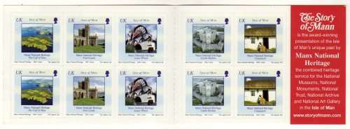 ISLE OF MAN 2004 "THE STORY OF MANN" BOOKLET UMM. SG 1162/66 x 2. CAT 8 POUNDS.