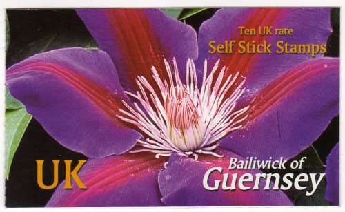 GUERNSEY 2004 CLEMATIS BOOKLET UMM. SG 1022/26 x 2. CAT 8,50 POUNDS.