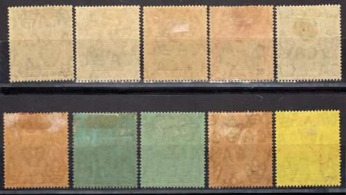 ST HELENA 1912-16 DEFIN SET OF 10 FINE-VERY FINE MOUNTED MINT. SG 72-81.