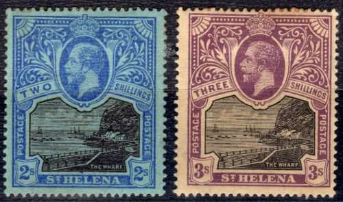 ST HELENA 1912-16 DEFIN SET OF 10 FINE-VERY FINE MOUNTED MINT. SG 72-81.