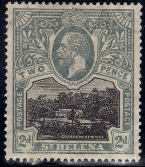 ST HELENA 1912-16 DEFIN 2d FINE MOUNTED MINT. SG 75. CAT 7 POUNDS.