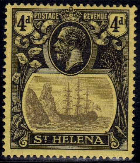 ST. HELENA 1922-37 DEFIN 4d FINE MOUNTED MINT. SG 92. CAT 15 POUNDS. (2018)