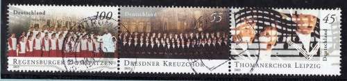 GERMANY 2003 "BOYS CHOIRS" SET OF 3 VFU. (EX MINI SHEET) SG MS 3199. CAT 5 POUNDS.