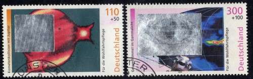 GERMANY 1999 "OUTER SPACE" PART SET OF 2 VFU. (110 + 50pf & 300 + 100pf) SG 2929-30. CAT 7,10 POUNDS