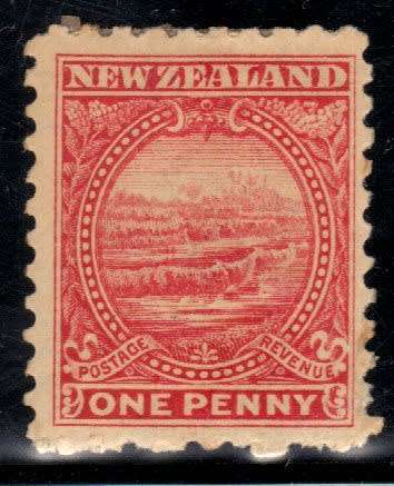 NEW ZEALAND 1900 DEFIN 1d RED MOUNTED MINT. SG SIMPLIFIED 274. CAT 13 POUNDS.