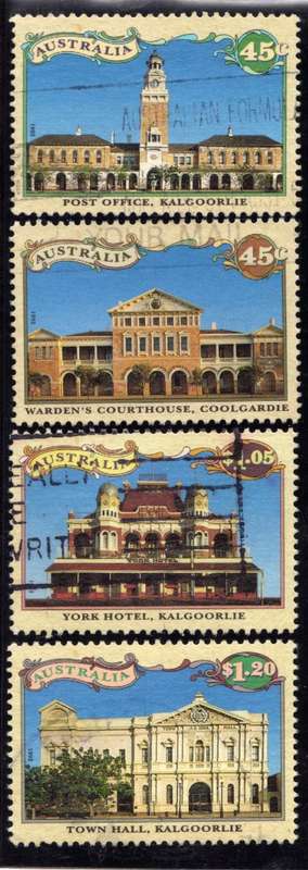 AUSTRALIA 1992 "CENT OF GOLD DISCOVERY" SET OF 4 VFU. SG 1377-80. CAT 6 POUNDS.