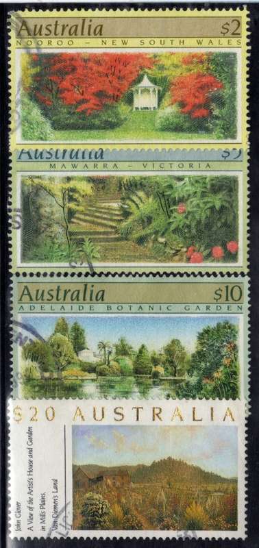 AUSTRALIA 1989 BOTANIC GARDENS SET OF 4 VERY FINE USED. SG 1199-1201a. CAT 9,90 GBP.