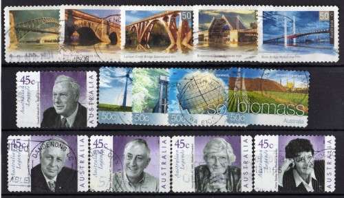 AUSTRALIA 3 SETS (1) 2002 AUSTRALIAN LEGENDS (2) 2004 BRIDGES (3) RENEWABLE ENERGY.