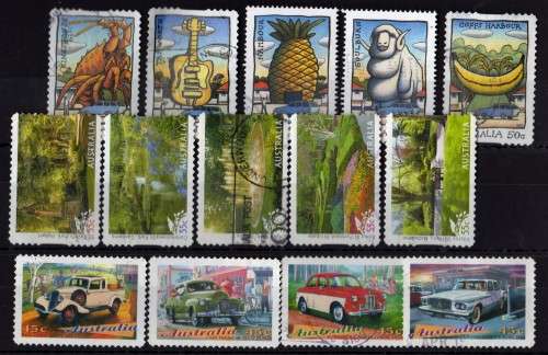 AUSTRALIA 3 SETS (1) 1997 CLASSIC CARS (2) 2007 BIG THINGS (3) 2009 PARKS AND GARDENS.