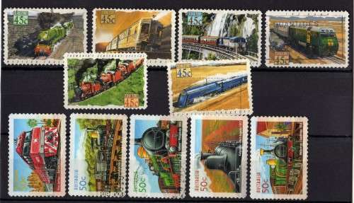 AUSTRALIA 2 SETS (1) 1993 AUSTRALIAN TRAINS SET OF 6 (2) 2004 150TH ANNIV AUSTR RAILWAYS SET OF 5.