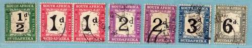SOUTH AFRICA 1927-28 POSTAGE DUE SET OF 5 VFU. SACC 17-21. CAT R581.