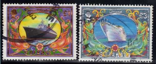 GUERNSEY 1998 "MARITIME HERITAGE" 1 POUND & 3 POUND FINE USED. SG 800 & 801. CAT 7,30 POUNDS.