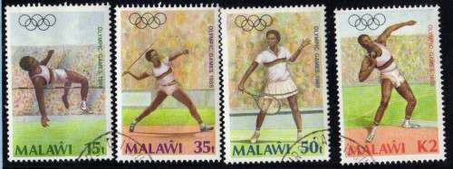 MALAWI 1988 "OLYMPIC GAMES SEOUL" SET OF 4 V.F.USED. SG 784-87. CAT 4 POUNDS.