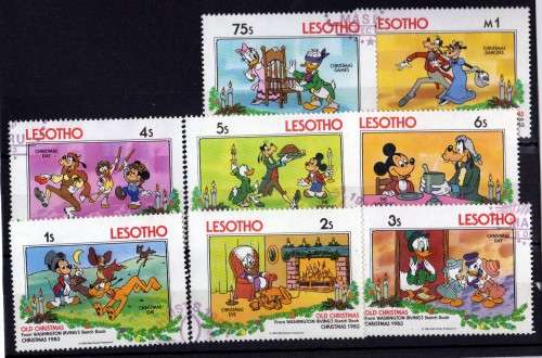 LESOTHO 1983 "CHRISTMAS" SET OF 8 VFU. SG 554-561. CAT 5 POUNDS.