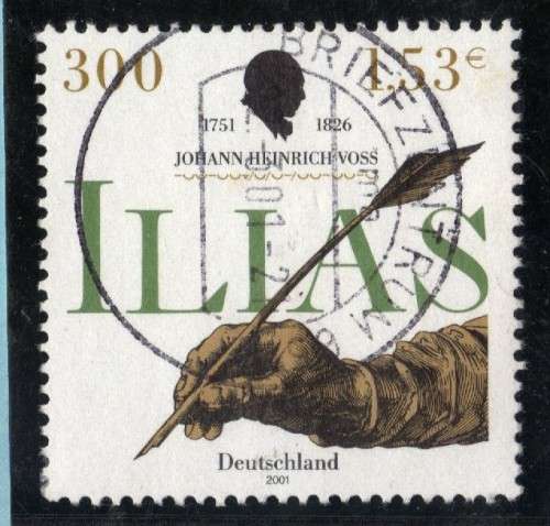 GERMANY 2001 "250th BIRTHDAY OF J.H. VOSS" VFU. SG 3040. CAT 3,75 POUNDS.