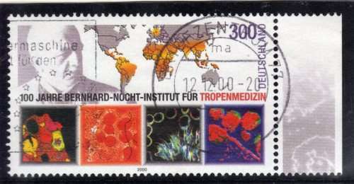 GERMANY WEST 2000 "CENT OF INSTITUTE FOR TROPICAL MEDICINE" 300PF VFU. SG 2987. CAT 4,25 POUNDS.